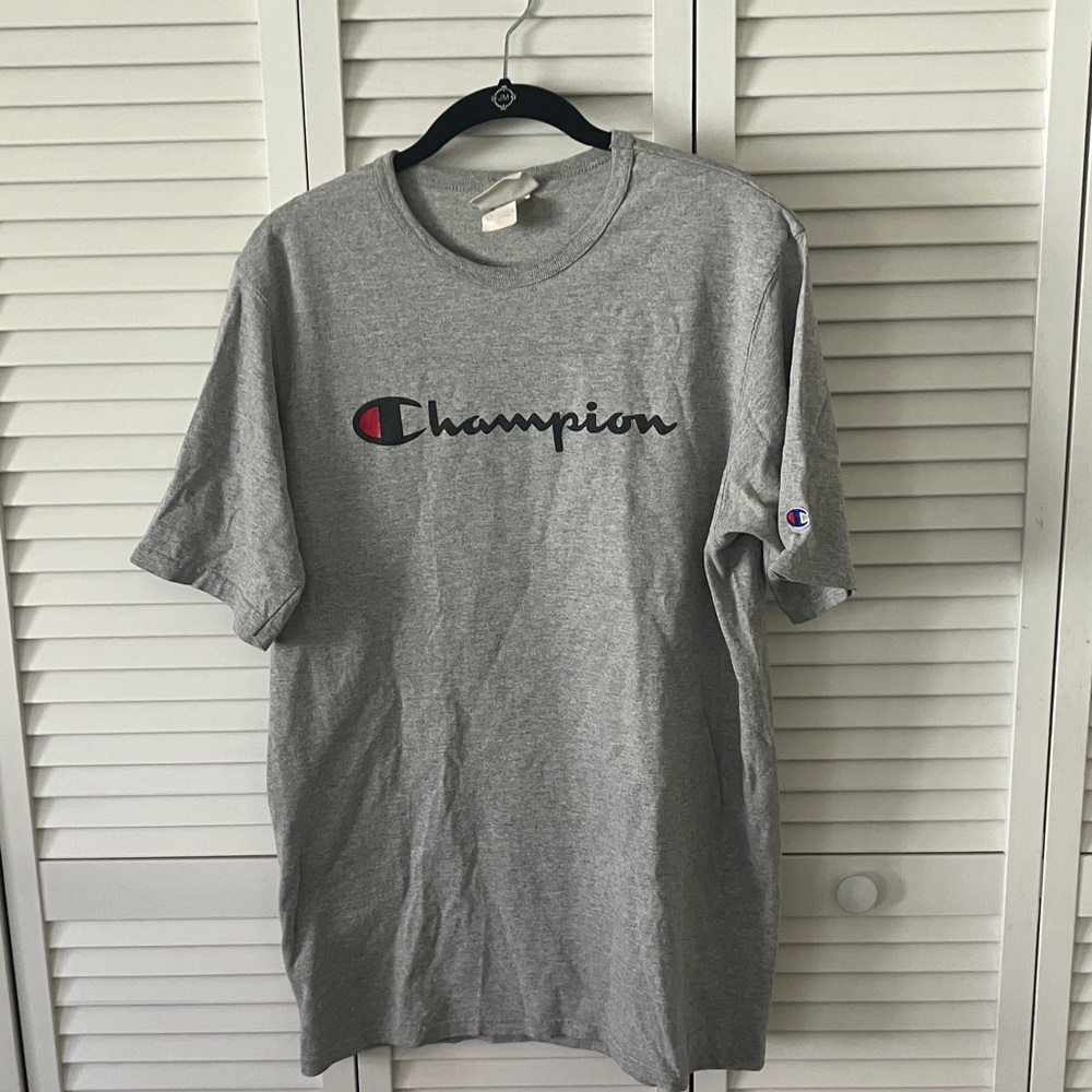 VINTAGE‎ Grey Champion T Shirt SIZE L GOOD CONDITION